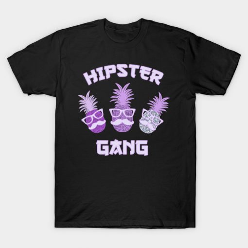 Hipster Gang pineapple colorful fruits T-Shirt