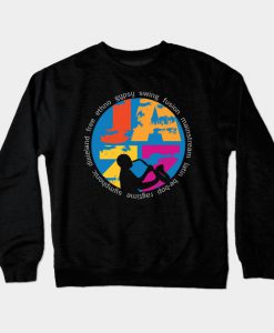 Jazz Sax Player and Jazz Genres Crewneck Sweatshirt