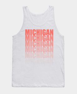 Michigan Gradient in Living Coral Tank Top