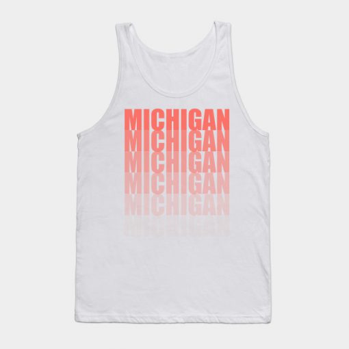 Michigan Gradient in Living Coral Tank Top