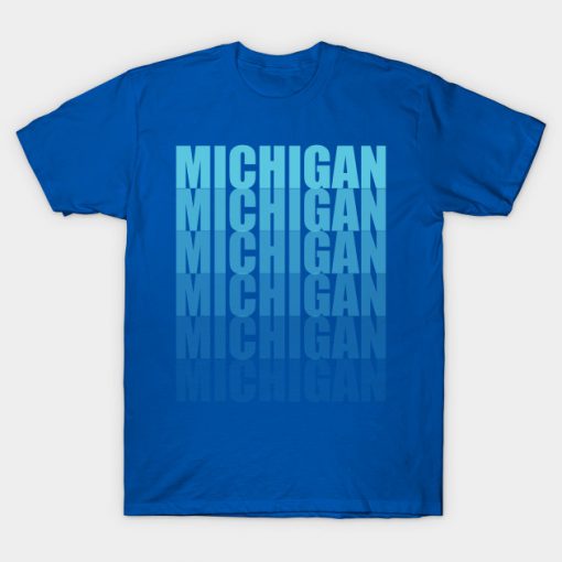 Michigan Gradient in Teal T-Shirt