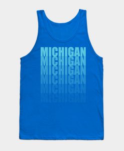 Michigan Gradient in Teal Tank Top