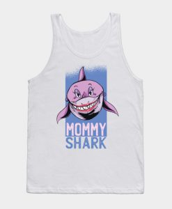 Mommy Shark Mothers day funny gift for mommy Tank Top