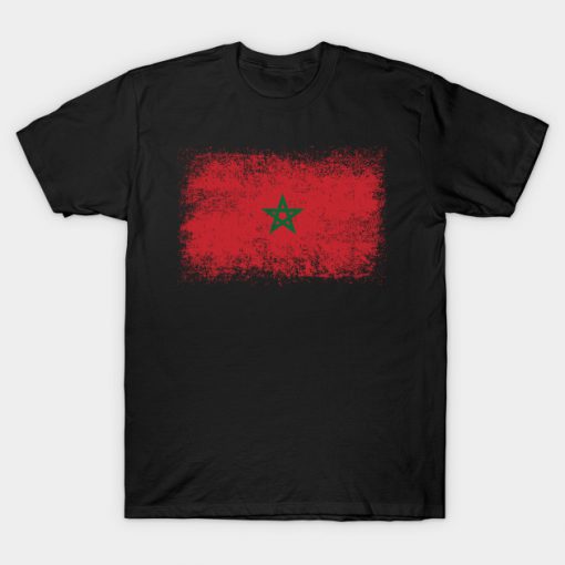 Morocco Distressed Flag Vintage T-Shirt