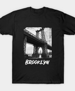 New York Brooklyn Bridge Grunge Style T-Shirt