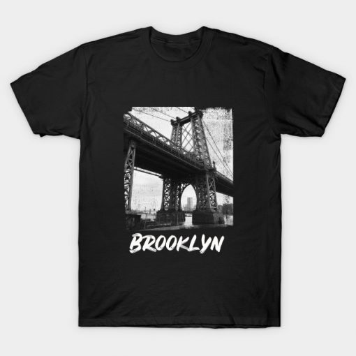 New York Brooklyn Bridge Grunge Style T-Shirt