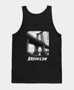 New York Brooklyn Bridge Grunge Style Tank Top