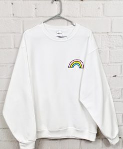 Pastel Rainbow Embroidered Sweatshirt