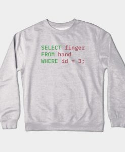 Programmer Humor Middle Finger Crewneck Sweatshirt