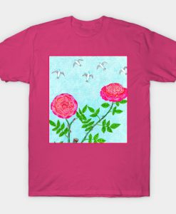 Roses and Seagulls T-Shirt