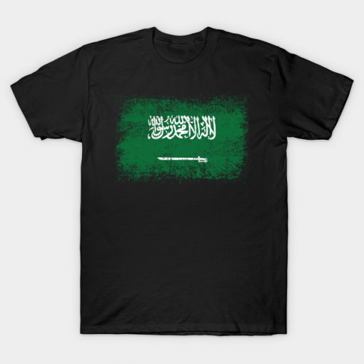 Saudi Arabia Distressed Flag Vintage T-Shirt