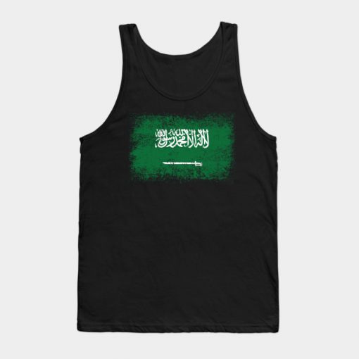 Saudi Arabia Distressed Flag Vintage Tank Top