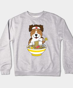 Shetland Sheepdog Ramen Lover Crewneck Sweatshirt