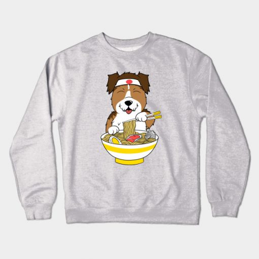 Shetland Sheepdog Ramen Lover Crewneck Sweatshirt