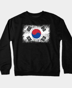 South Korea Distressed Flag Vintage Crewneck Sweatshirt