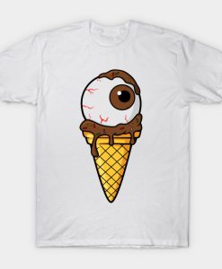 Spooky Monster Eye Chocolate Ice cream with toppings T-Shirt