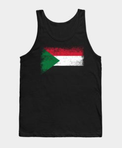 Sudan Distressed Flag Vintage Tank Top