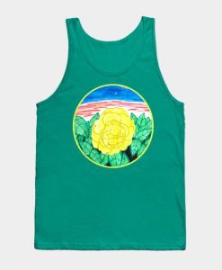 Sunset Rose Watercolor Tank Top