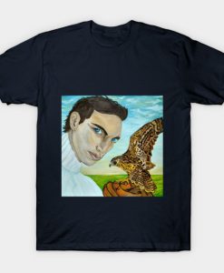 The Portrait of a Man with Peale's (Peregrine) Falcon. T-Shirt