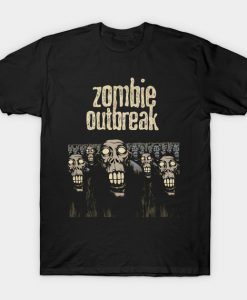 The Skull Head of Zombie Outbreak T-Shirt