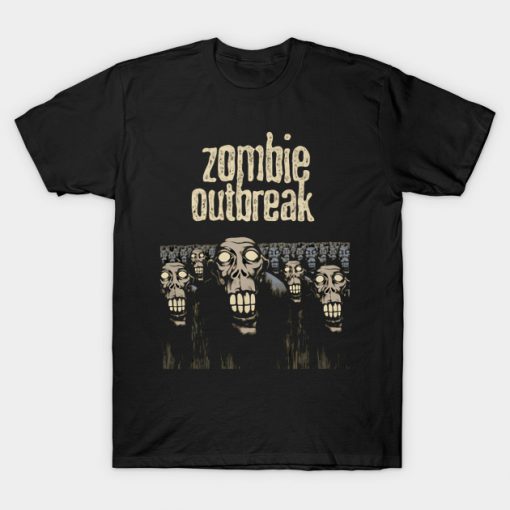 The Skull Head of Zombie Outbreak T-Shirt