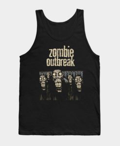 The Skull Head of Zombie Outbreak Tank Top