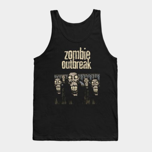 The Skull Head of Zombie Outbreak Tank Top