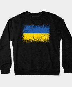 Ukraine Distressed Flag Vintage Crewneck Sweatshirt