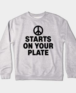 Vegan love animals vegan activist shirt Crewneck Sweatshirt