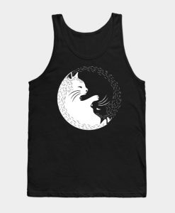 cat, yin yang Tank Top