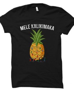 Mele Kalikimaka Shirt, Pineapple Shirt, Pineapple Gift, Pineapple Christmas, Hawaiian Christmas Gift, Hawaiian Christmas Shirt