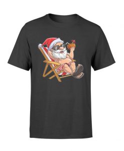 Santa Christmas In July Hawaiian Tropical T-Shirt