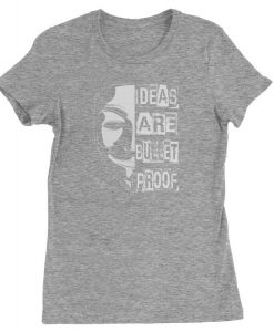 ideas are bulletproof half face t shirt