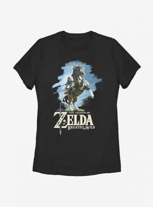 Nintendo The Legend Of Zelda Link Rider Womens T-Shirt