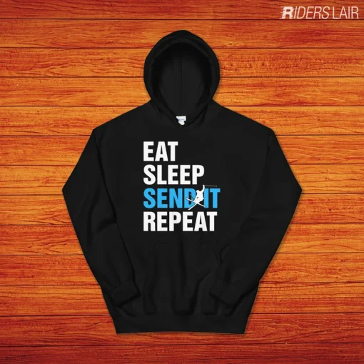 Eat, Sleep, Send It, Repeat Skiing Unisex Hoodie