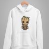 Cute Adorable Funny Chibi Baby Groot Hoodie