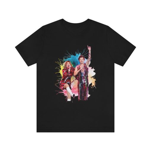 Paint Splatter Shania Twain and Harry Styles Coachella Shirt 