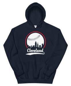 Unisex Cleveland Skyline Baseball Hoodie