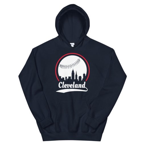 Unisex Cleveland Skyline Baseball Hoodie