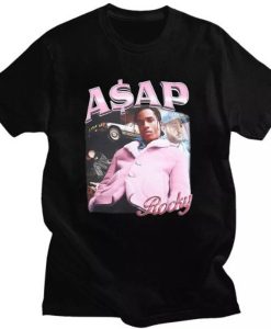 ASAP Rocky Portrait Graphic Aesthetics Vintage T-shirts